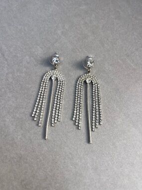 Silver Faux Diamond Earring